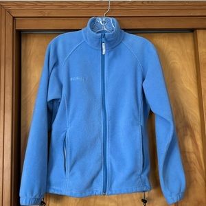 Women’s Small Columbia fleece, lightly worn, full zip, elastic sleeve & bottom
